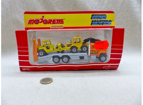 Majorette serie 3030 Camion de Transport d'Engins de TP NM Boite