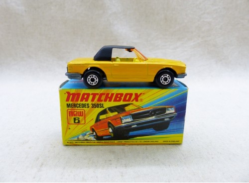 miniature de collection Matchbox Superfast MB6 Mercedes 350SL NM Boite (NOS)
