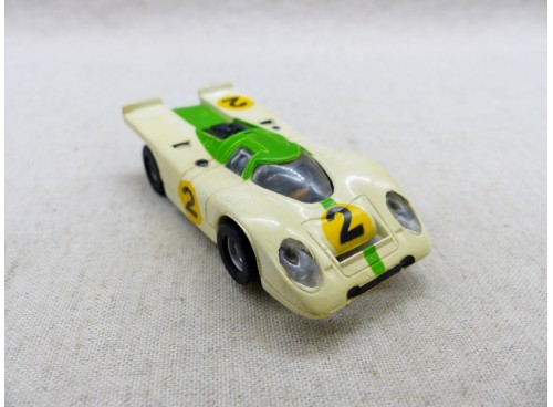voiture de circuit électrique Afx Aurora 1902 Porsche 917 Blanche / Verte n°2 Circuit Ho