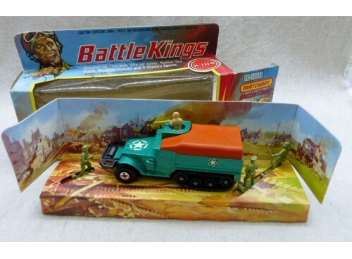 miniature Matchbox K-108 BattleKings M3A1 Half Track Near Mint Box