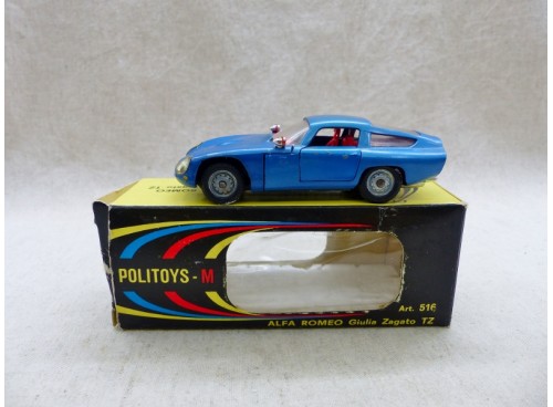 Politoys 516 Alfa Romeo Giulia Zagato TZ TBE avec Boite
