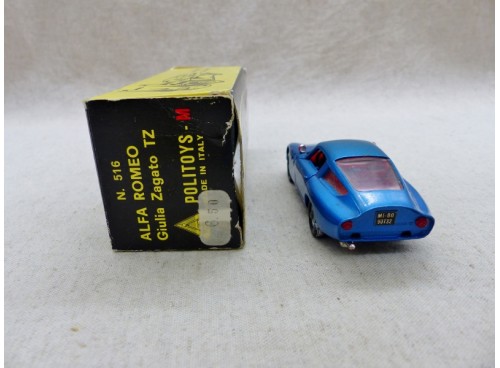 Politoys 516 Alfa Romeo Giulia Zagato TZ TBE avec Boite