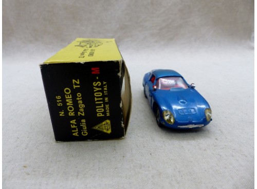 Politoys 516 Alfa Romeo Giulia Zagato TZ TBE avec Boite