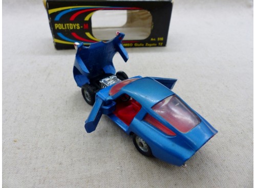 miniature Politoys 516 Alfa Romeo Giulia Zagato TZ TBE avec Boite ouvrants