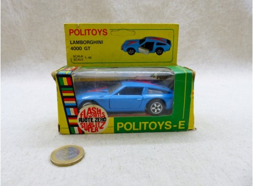 Politoys 557 Lamborghini 4000 GT Bleue avec Boite