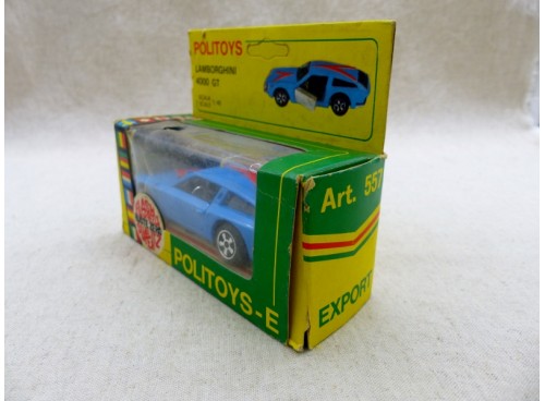 Politoys 557 Lamborghini 4000 GT Bleue avec Boite