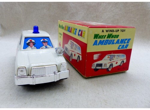 miniature auto Kanto Toys 1511 Ambulance avec Mécanisme à clé, Neuve en Boite