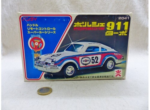 BANDAI 2041 Rarissime Porsche 911 Filoguidée Near Mint Boite Japon