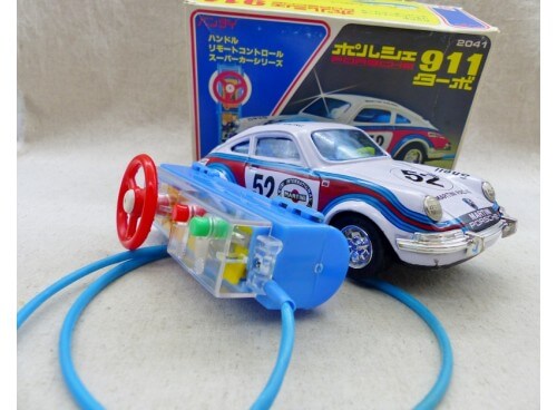 BANDAI 2041 Rarissime Porsche 911 Filoguidée Near Mint Boite Japon