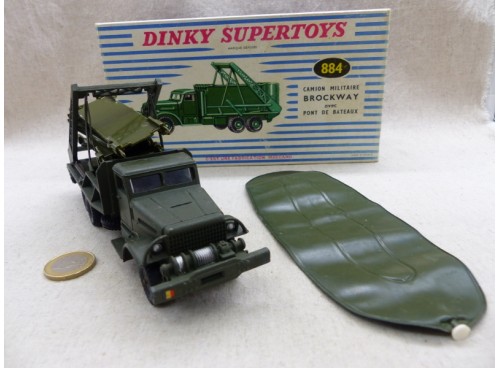miniature Dinky SuperToys 884 Camion Militaire Brockway Poseur de Pont NM