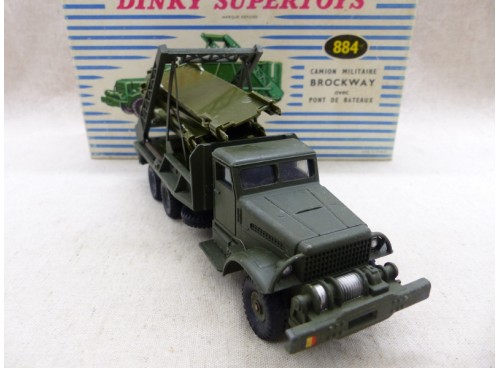 miniature auto Dinky SuperToys 884 Camion Militaire Brockway Poseur de Pont NM