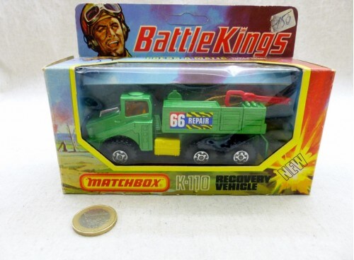 Matchbox KingSize K-110 BattleKings Camion Dépannage Militaire - Recovery Vehicle Neuf Boite