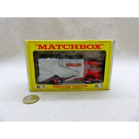 Matchbox King Size K-7 Camion Poubelle / Refuse Truck NM Boite