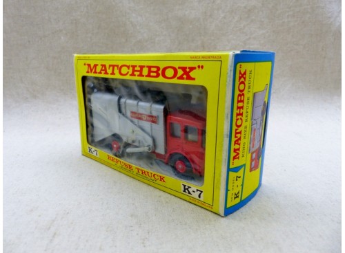 Matchbox King Size K-7 Camion Poubelle / Refuse Truck NM Boite