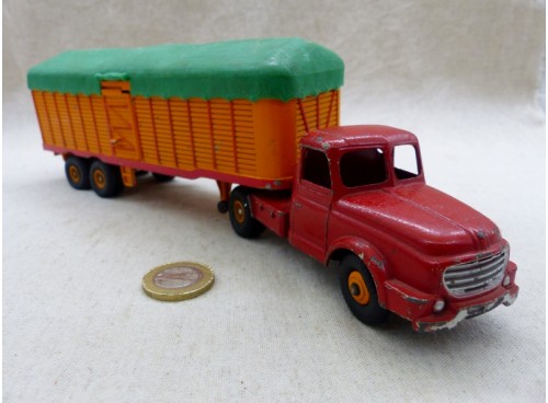 Dinky SuperToys France 36B Willeme Semi-Remorque Bachée, Tractor with Covered Trailer