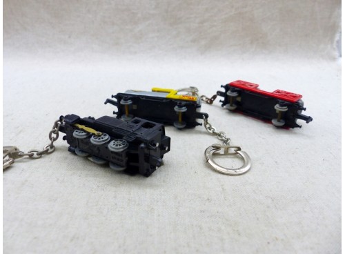 Rail Route Majorette 1 loco et 2 wagons montés en Porte-Clés