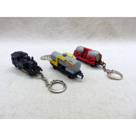 Rail Route Majorette 1 loco et 2 wagons montés en Porte-Clés