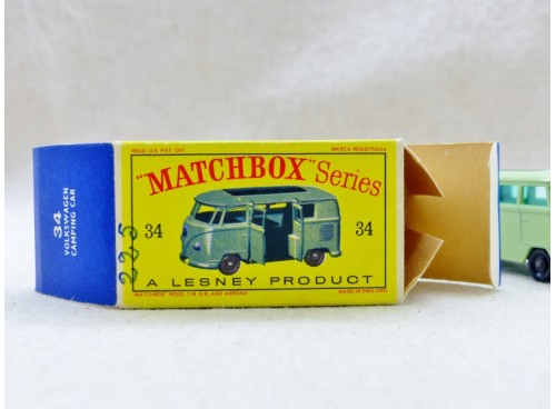 Matchbox Lesney Series n° 34b Volkswagen Camping Car NM Boite