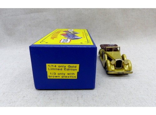 Matchbox MOY Models of Yesteryears 70-ANN Lagonda Or/Marron Code 2 Rare !