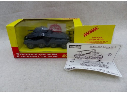 Solido 232 Sdkfz char Bussing