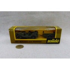 Solido 213 Jeep Mercedes Auto Union avec sa Remorque
