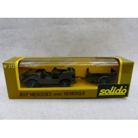 Solido 213 Jeep Mercedes Auto Union avec sa Remorque