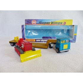 Matchbox King Size K-23 SuperKings Camion Porte Char et Buldozer