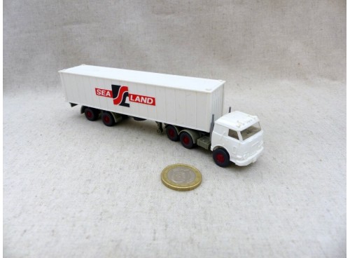 Wiking 527 Camion Semi Porte Conteneur Sea Land Ho
