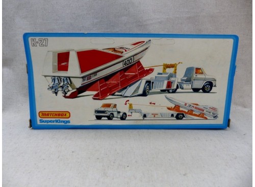 Matchbox King Size K-27 SuperKings Transport de Bateau à Moteur