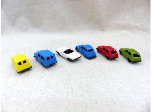 Lot de 6 Voitures Miniatures R.F.A. Echelle HO