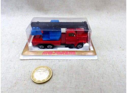 Majorette 283 Camion Grue Rouge et Bleu