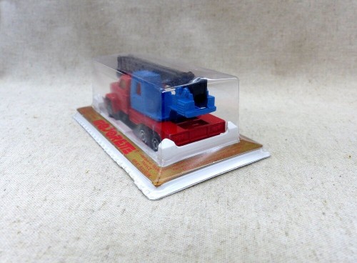 Majorette 283 Camion Grue Rouge et Bleu