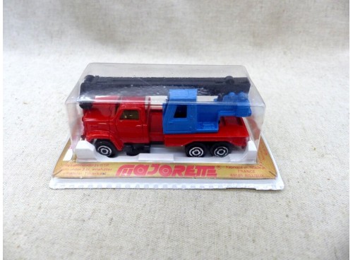 Majorette 283 Camion Grue Rouge et Bleu