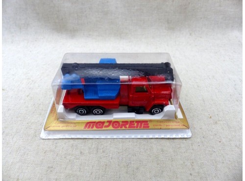 Majorette 283 Camion Grue Rouge et Bleu