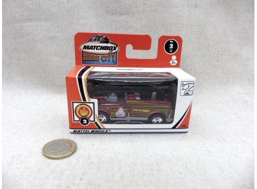 Matchbox Superfast MB 2 Hero City Camion de Pompiers Nacelle