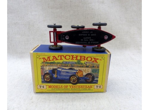 Matchbox MOY Models of Yesteryear Y-6 Bugatti Type 35 dessous