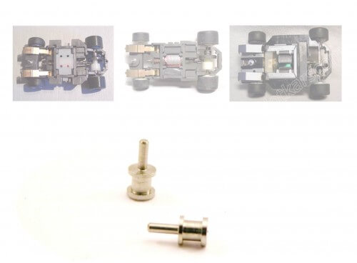 pièces détachéesTyco Circuit Ho Slot paire de guides acier neufs