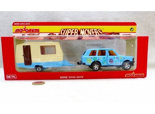 Majorette Super Movers 3040-3070 Range Rover + Caravane Serie 3000