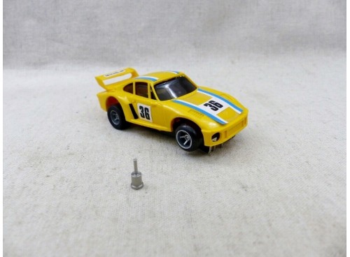 Ideal TCR Porsche Jaune n° 36 Voiture circuit ho slot car new pour circuits Tyco Tomy AFX etc