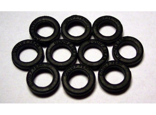 Aurora AFX magnatraction Silicon tyres 10 pneus avant 0-Ring Good Year neufs