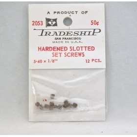 Slot Car U.S 1/32 1/24 Cox Revell etc Tradeship 2053 Sachet de 12 Vis 5/40x1/8"