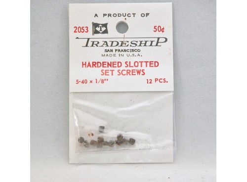 Slot Car U.S 1/32 1/24 Cox Revell etc Tradeship 2053 Sachet de 12 Vis 5/40x1/8"
