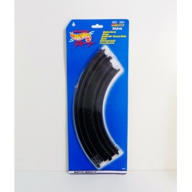 TYCO Mattel 37594 Circuit Ho Slot paire Rails courbes 9" / 22.5cm 90°