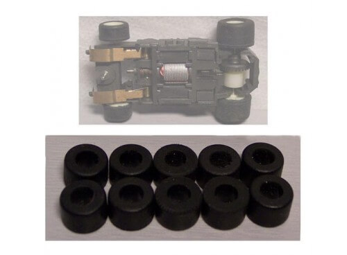 Tyco Magnum 440 Lot de10 Pneus Arrière Urethane Neufs