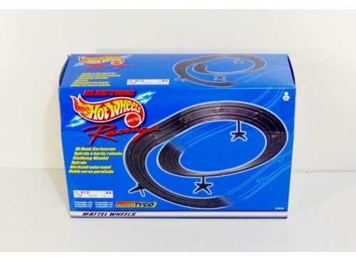 TYCO Mattel 37676 Circuit Ho Slot Virage relevé complet en spirale New/Box