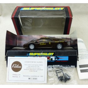Scalextric Superslot C360 Lamborghini n°4 Marron Edition limitée Palau avec lumières