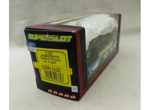 Scalextric Superslot C360 Lamborghini n°4 Marron Edition limitée Palau avec lumières N/B