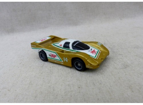 voiture Tyco 6968 ho slot car Porsche 962 Miller Draft Beer n° 14