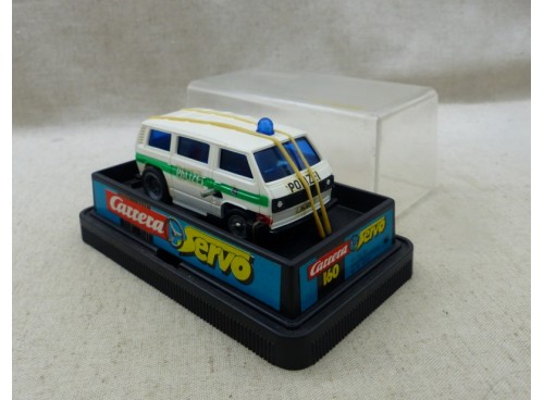 Carrera 68417 Servo 160 VW Police Transporter Polizei  Ho neuf/Boite
