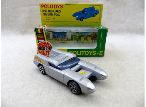 voiture miniature Politoys  E25 Osi Bisiluro Silver Fox 1/43° NM/Boite avant